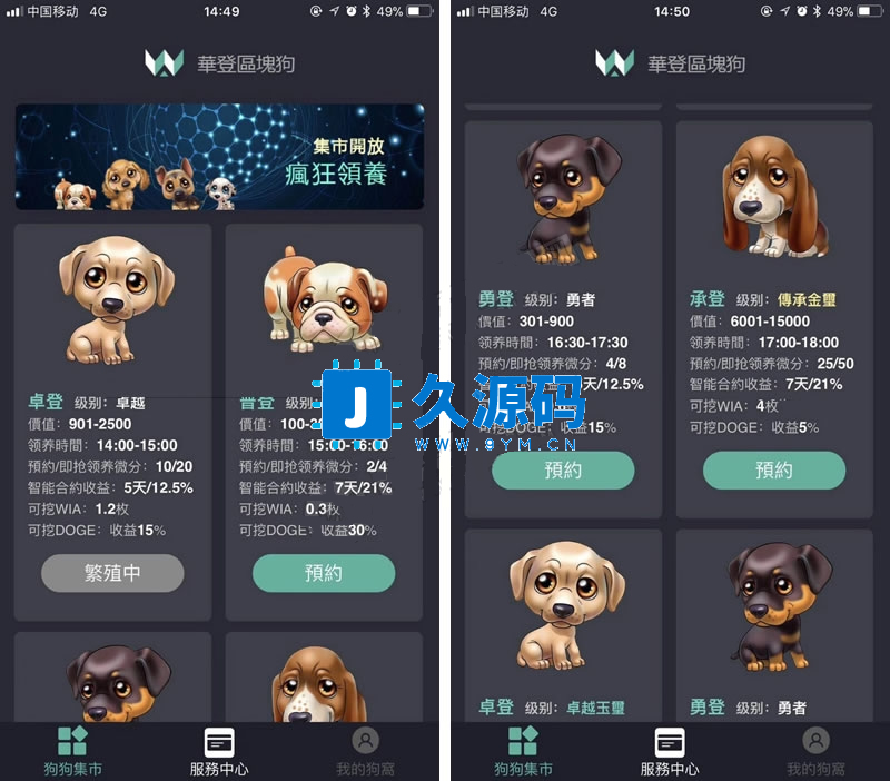 A0138正版华登区块狗源码/派特宠物街模式12生肖源码+安卓客服端/附安装教程