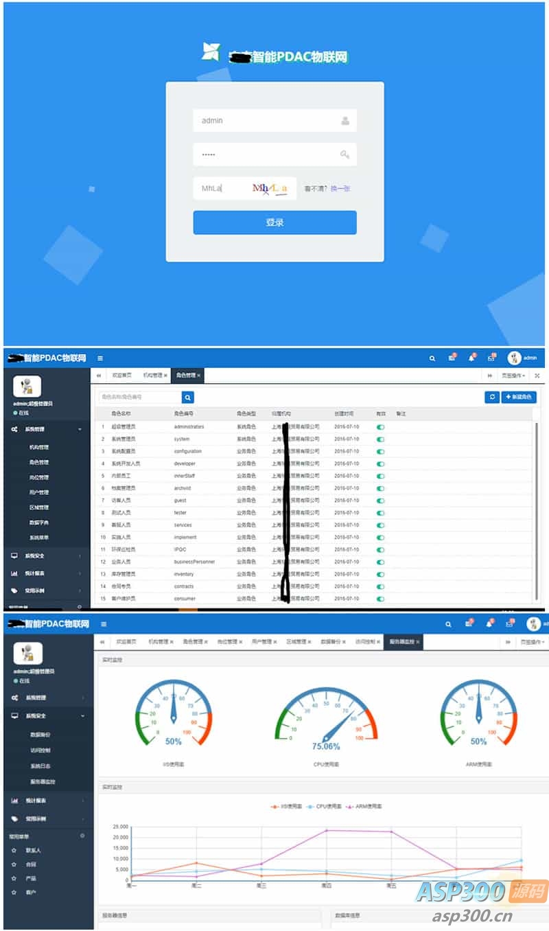 物联网后台管理系统源码 asp.net内核