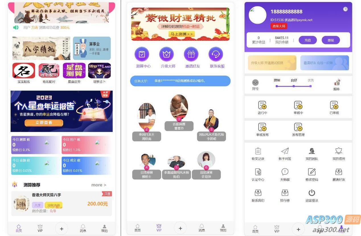 八字姻缘测算源码 起名配对源码 塔罗占卜源码 流年运势测算源码 流年财运测算源码