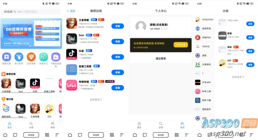 DD应用系统软件库网站源码