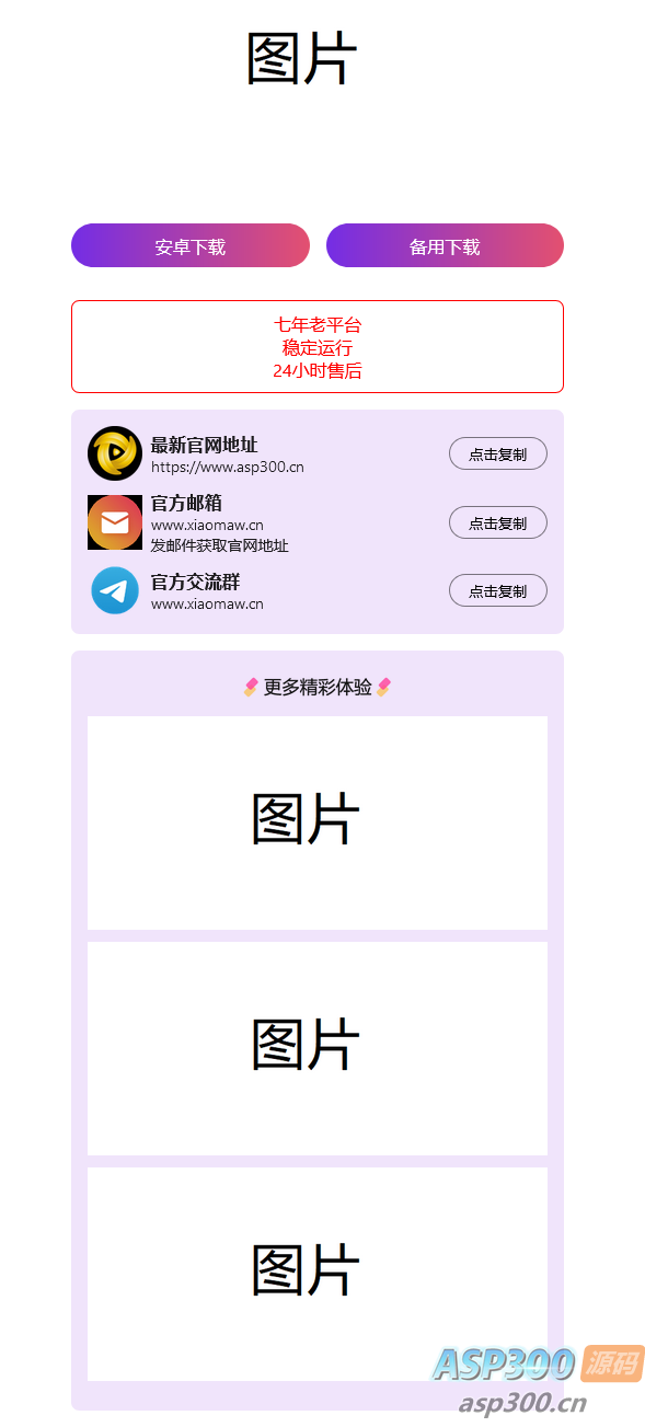 2024首发最火的软件宣传单页源码