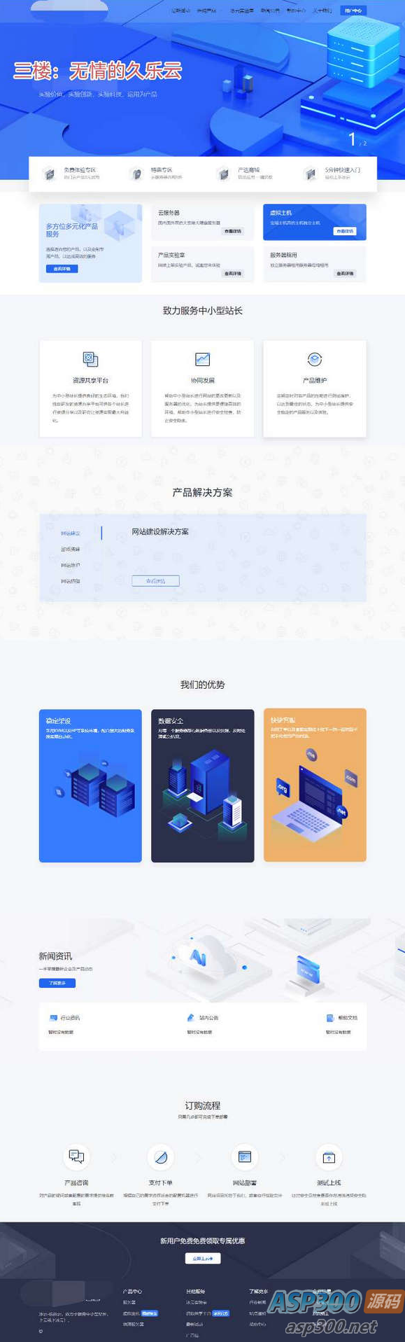 魔方模板IDC系统冰云科技风格魔方主题
